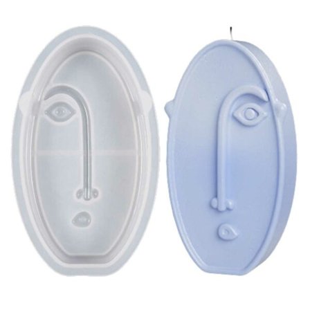 Silikon Ljusform DIY Stearinljus Ovalt Ansikte