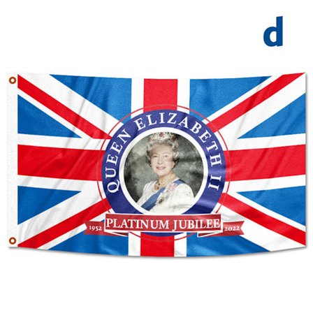 Elizabeth 70-årsjubileum Flagga Engelsk Queen Celebration Supply 90*150cm