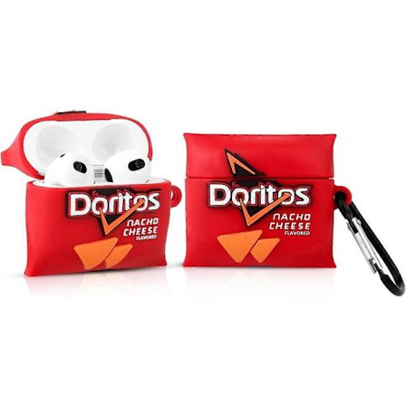 Passform designad för Airpods 3:e generationen 2021, Silikon Tecknad Söt Fodral Skyddande Stötsäkert Skal för Airpods 3 Doritos