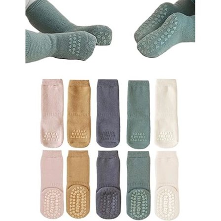 Baby Anti-Skrid Strømper Toddler Knæhøje Anti-Skrid Crew Slipper Krybende Strømper til Piger Drenge Nyfødte