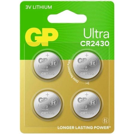 GP knappcellsbatteri CR 2430 3 V 4 st 275 mAh litium Ultra