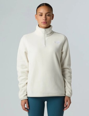 The North Face W Glacier Fleece 1/4 Zip Jacket - Cream - XS
