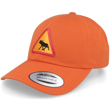 Hunter - Orange unconstructed Kasket - Moose Patch Patch Orange Dad Cap @ Hatstore