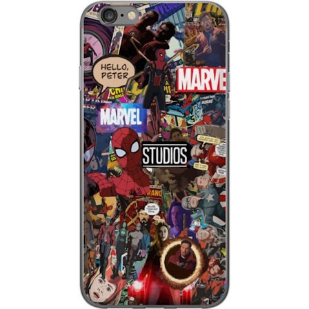 Kompatibel Mobilcover til Apple iPhone 6s Farverigt superhelteinspireret collage med en tegneserie følelse dynamisk blanding af action, retro og popku