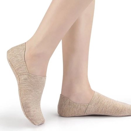 Damsockor Osynliga Strumpor KHAKI khaki