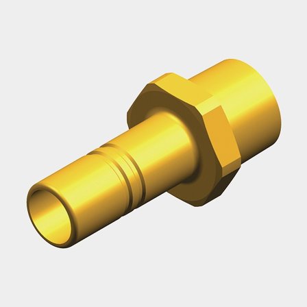Adapter Whale Stem With Non Return valve, brass, Whale Quick Connect 15 mm (WS15) (male) to 1/2" (NPT) (male), brass-coloured, 1 piece