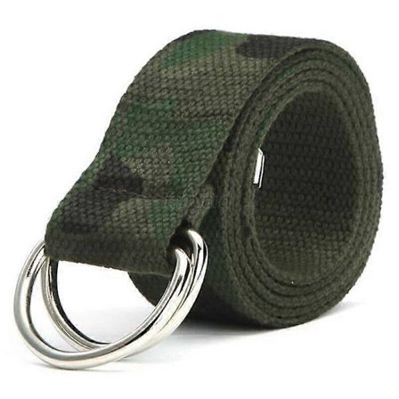 Canvasvyöt D-renkaalla miehille ja naisille, kudottu vyö, vyötärövyö [DB] Camouflage
