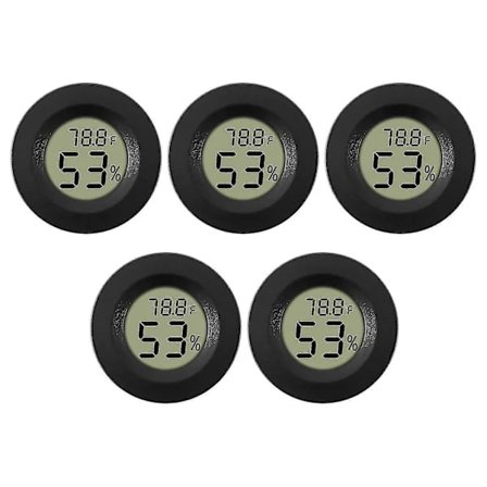 5-pack hygrometer Termometer Digital LCD-skärm Fuktmätare för luftfuktare Avfuktare