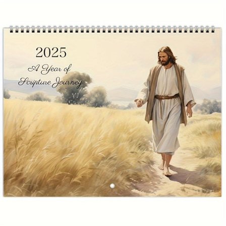 2025 Jesus Kalender Jesus Resebild Måleri Skrivbords Kalender Dagschema