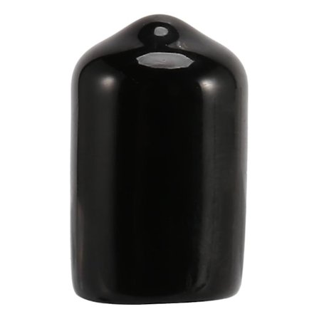 100 kpl kumipäätteet 9,5 mm sisähalkaisija PVC pyöreä putki pultin kansi suojus ruuvikierteiden suojat musta