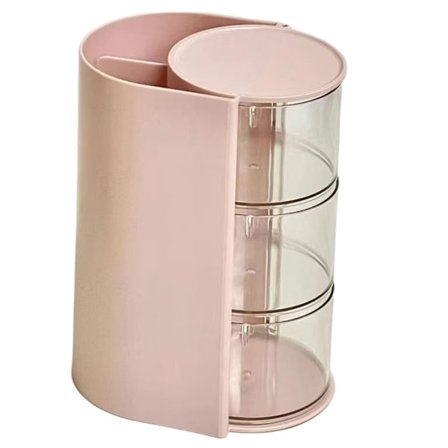 Håraccessoarer Organizer Med Hårborsthållare Klar Plast Smyckeskrin För Läppstift Puderpuff