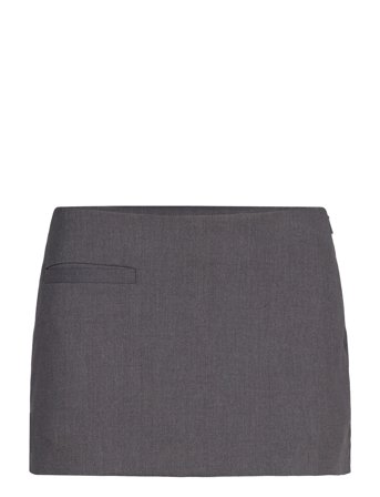 Monki Low Waisted Mini Suiting Skirt - Grey - 40