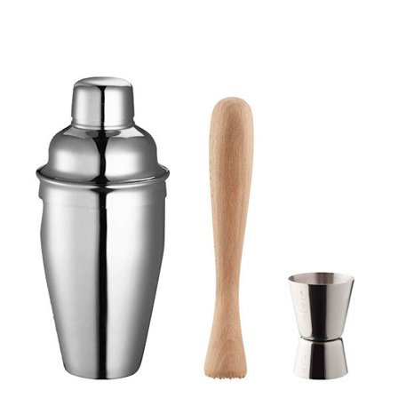 Barset Berry Shaker 3 delar rostfritt Dorre