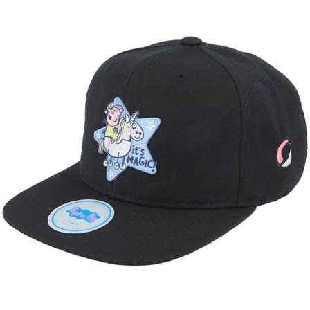 Peppa Pig - Schwarz Snapback Cap - Kids Black It's Magic Star Patch Snapback @ Hatstore