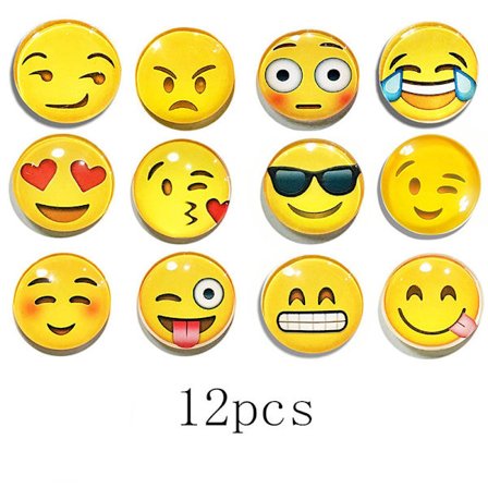Emoji Magnet Køleskabsmagnet Dekorativ Whiteboard Klasseværelse Skab - 30mm*30mm