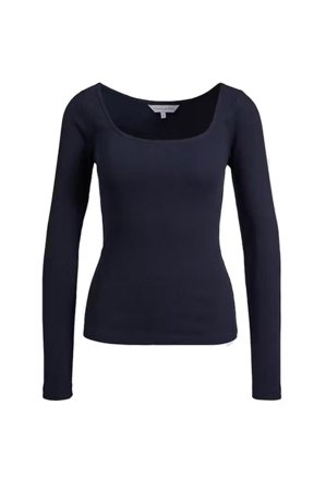 Polly Rib Scoop Neck Navy L