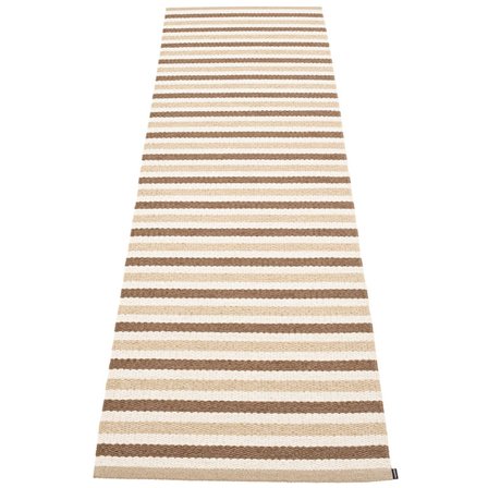 Pappelina Teo gulvtæppe 70 cm x 240 cm, brown/beige/vanilla | KitchenOne