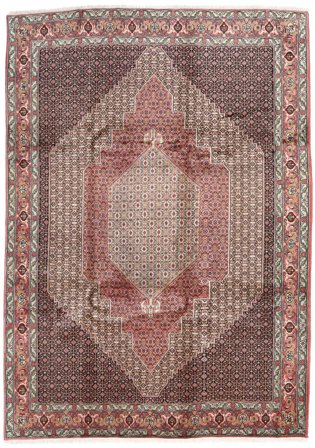 Senneh Rug 253X357 Red/Orange Large Wool, Persia