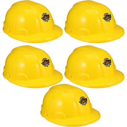 5 st Barn Gul Plast Bygghjälm Arbetshjälmar Barn Ingenjörshattar