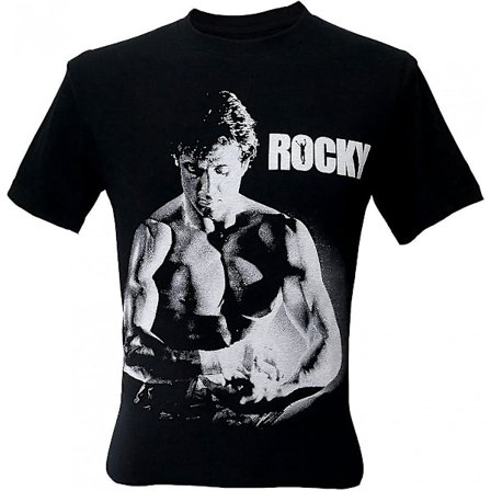 Immortal Men's Sylvester Stallone Rocky Balboa Boxing Classic Flim Black Medium
