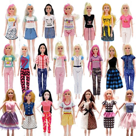 20 stykker Barbie dukke påklædning afslappet jakkesæt mode nederdel
