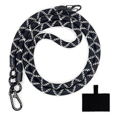 Type D 10mm Crossbody Telefon Lanyard Polyester Anti-Mistet Hals Hengende Stropp med Feste Tab(h})
