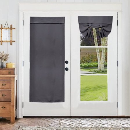 Gardiner Dørlang Selvklæbende 66x168cm Grå, Lyddæmpende, Isolering og privatliv, Vaskbar