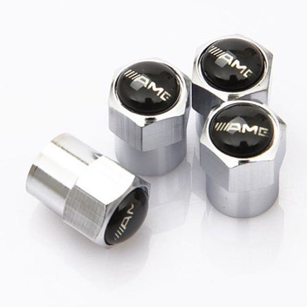 Auton rengasventtiilin pölykapselit Benz AMG:lle logolla, 4 kpl metalliset auton rengasventtiilin korkit Benz AMG -renkaille, korroosionesto