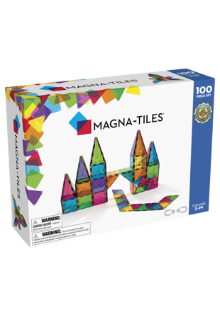 Magna-Tiles MAGNA-TILES i klara transparenta färger 100 delar Byggsatser Unisex Flerfärgad ONESIZE