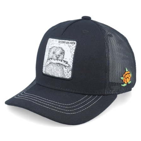 Kinder SQRTN - Schwarz trucker Cap - Kinder Storfiskarn Cap Black Trucker @ Hatstore