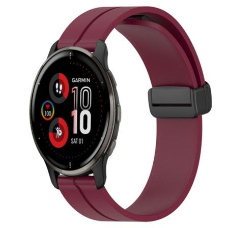 För Garmin Venu 2 Plus 20 mm Solid Color Magnetic Clasp Watch