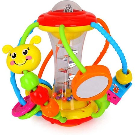 Baby leksaker 0-6 månader gammal baby mus leksak set aktivitetsboll, baby leksaker 6 månader gammal plus skakbord grepp rotation tidig utbildning 