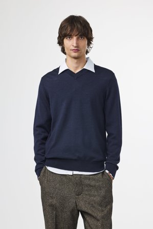 NN07 Sergio 6605 Sweater male Blue Wool