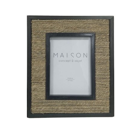 Meriheinävalokuvakehys 29x25 cm – Luonnonmusta lasi