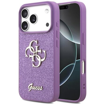Guess Mobilskal till iPhone 17 Pro Fixed Glitter Big 4G - Lilac