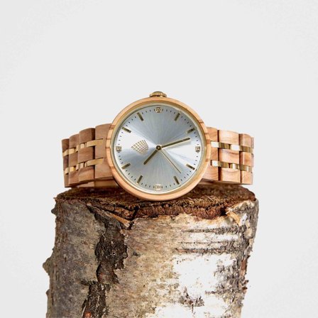 Umweltfreundliche handgefertigte Herrenarmbanduhr, The Teak