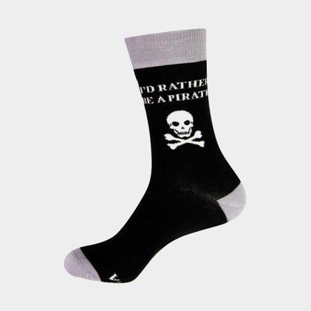 Strømper Pirat, sort/grå, 39 - 47