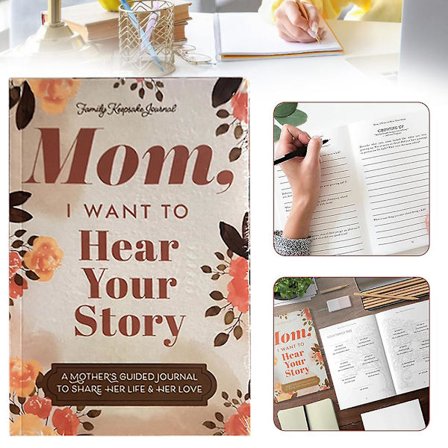 Min Mor, Jeg Vil Høre Din Historie Journal Personlig Mor Guidet Notesbog til at Dele Hendes Liv Fødselsdagsgave
