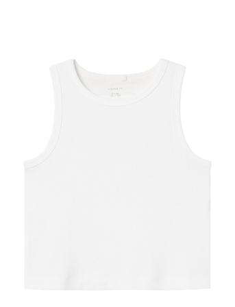 Nkfnakal Sl Short Top Noos Tops T-shirts Sleeveless White Name It