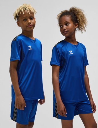 Hummel Hmlauthentic Pl Jersey S/S Kids - Blue - 164