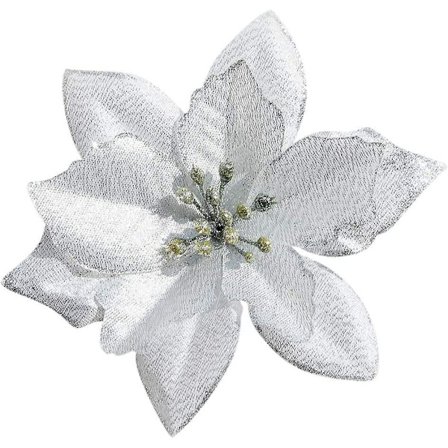 Poinsettia Christmas Decorations Glitter Poinsettia Flowers For Christmas Tree Decorations(12pack)