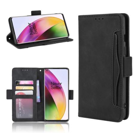 Oneplus 8 Plånboksfodral Pu-läder 6-fack Winston V3 Svart