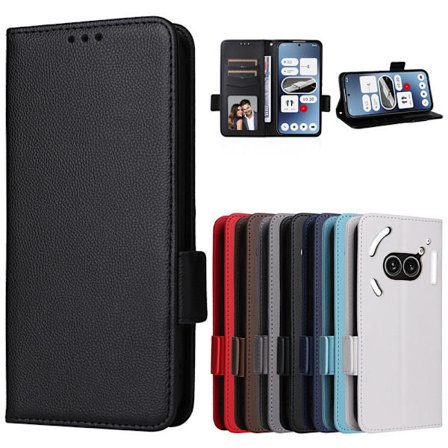 Yhteensopiva Nothing Phone (3a) Pro -kotelon kanssa Vasikannahkakuvioinen lompakkopuhelinkotelo