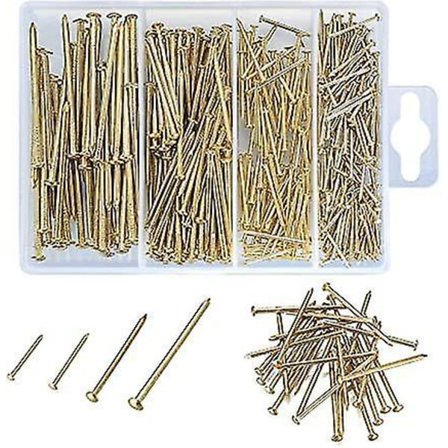 350 st Brass Guldspikar Sortiment Träbearbetning Panelspikar