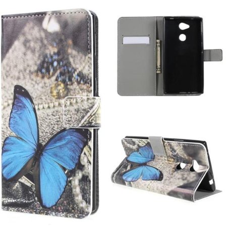 Plånboksfodral Sony Xperia L2 - Blå Fjäril