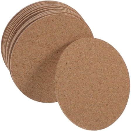 Flise Kork Brikker Selvklæbende Runde Brikke Bunde