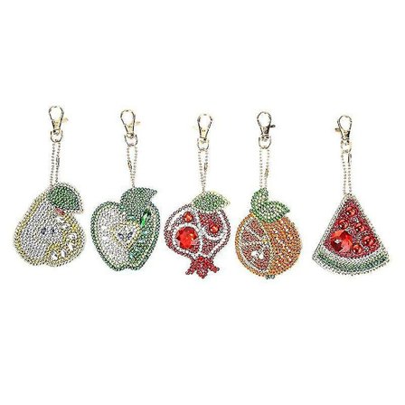 4 kpl Joulu DIY Timanttimaalaus Avaimenperä C-tyyli