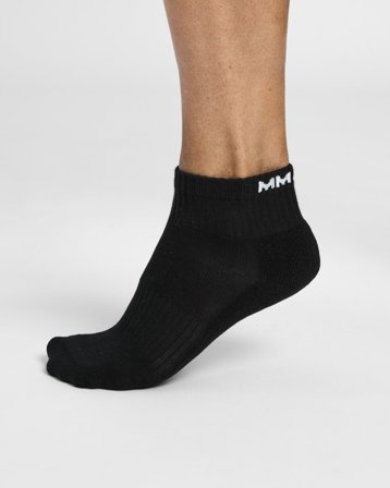 MM Sports Low-Cut Socks 3-Pack, Black - 43-46