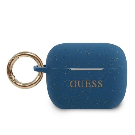 Guess Skal AirPods Pro Silicone Glitter - Blå