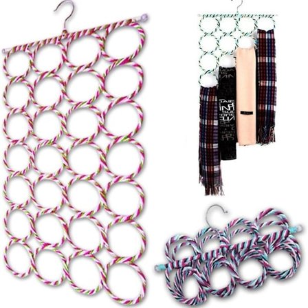 Hopfällbar sjalhållare med ringar, upphängningshållare, bälteshållare, slipshållare, KLB